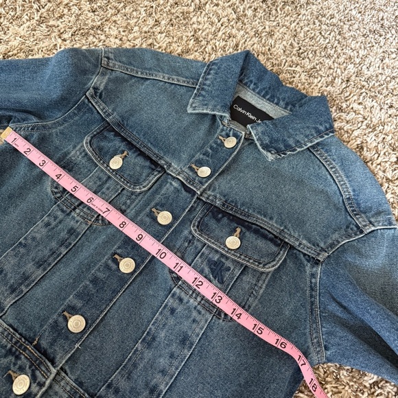 🆕 Calvin Klein Cropped Denim Jacket 💙 | XS - Picture 5 of 5